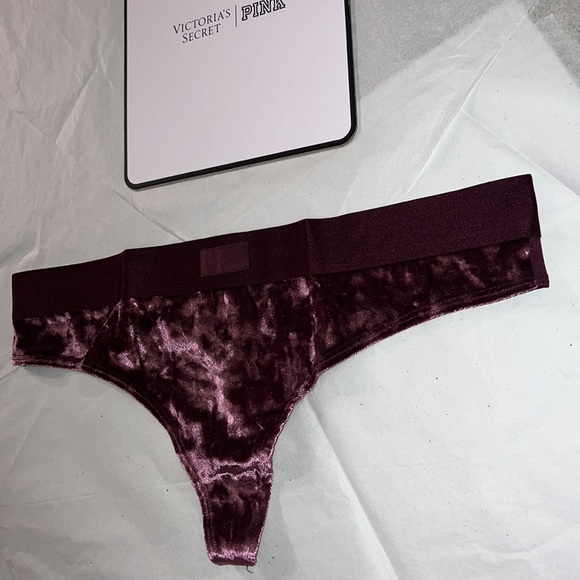 UNISEX Victoria’s Secret Velvet THONG Underwear XL - Picture 6 of 13